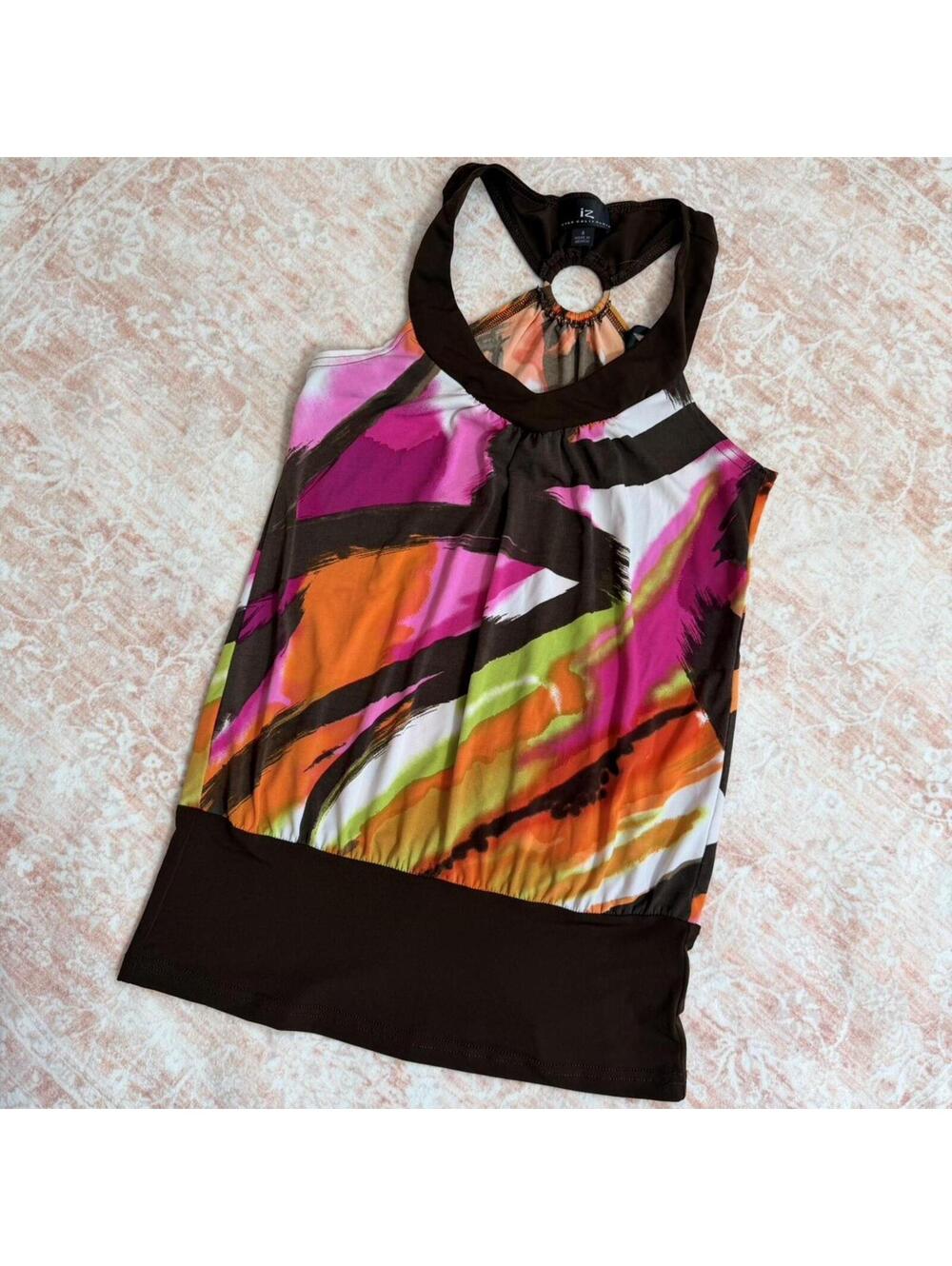 Abstract halter top by IZ Byer California ✨
